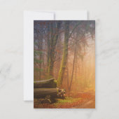  Rustic Herfst Tree String of Lights Wedding Kaart (Achterkant)