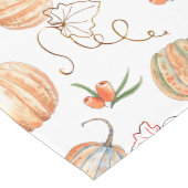 Rustic Herfst Waterverf Pompoen Patroon Lange Tafelloper (Hoek)