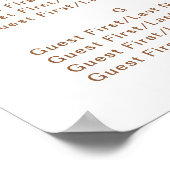 Rustic herfst weddenschap - alfabetisch zitplaatje poster (Hoek)