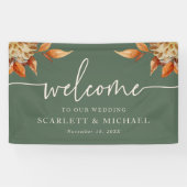 Rustic Herfst Welcome Wedding Banner (Horizontaal)