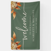 Rustic Herfst Welcome Wedding Banner (Verticaal)