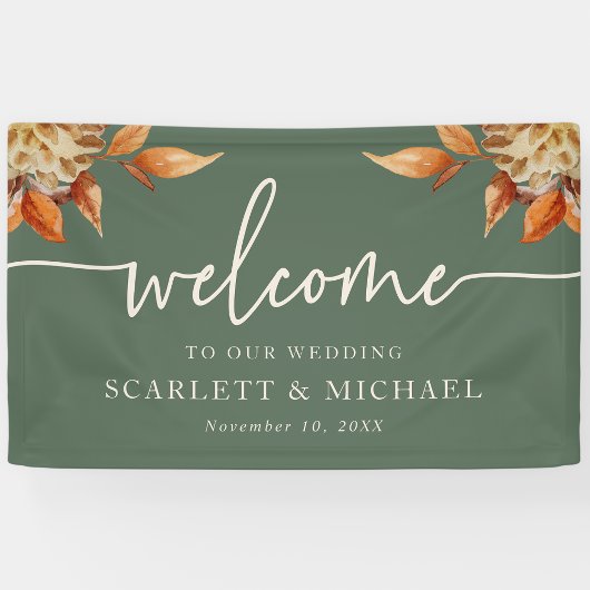Rustic Herfst Welcome Wedding Banner