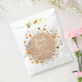 Rustic Herfst Wildflower Neutraal Baby shower Bedankzakje (Gezegeld)