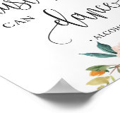 Rustic herfsten bloem vertrouwen me je kan dansen  poster (Hoek)