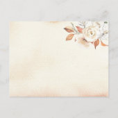 Rustic Herfstpompoenen & Bloemen  Uitnodiging Briefkaart (Achterkant)