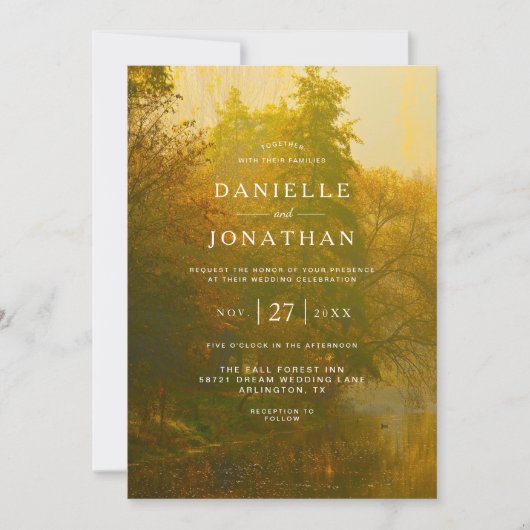 Rustic  herfstwoud kaart (Voorkant)