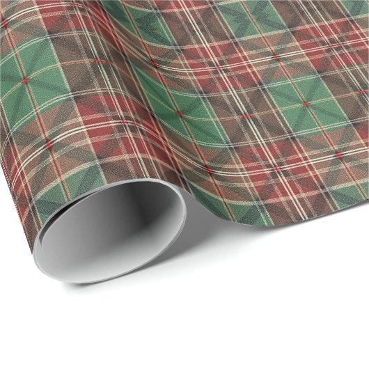 Rustic Heritage Plaid Cadeaupapier (Rol Hoek)