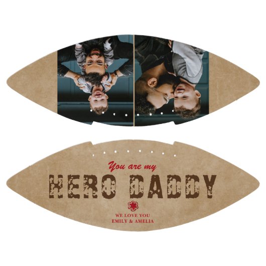 Rustic Hero Papa vaders Dag 2 Foto Collage American Football (Panelen)