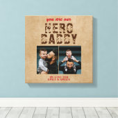 Rustic Hero Papa vaders Dag 2 Foto Collage Canvas Afdruk (Insitu (Houten vloer))