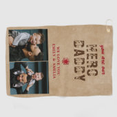 Rustic Hero Papa vaders Dag 2 Foto Collage Golfhanddoek (Horizontaal)