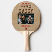 Rustic Hero Papa vaders Dag 2 Foto Collage Tafeltennisbatje (Voorkant)
