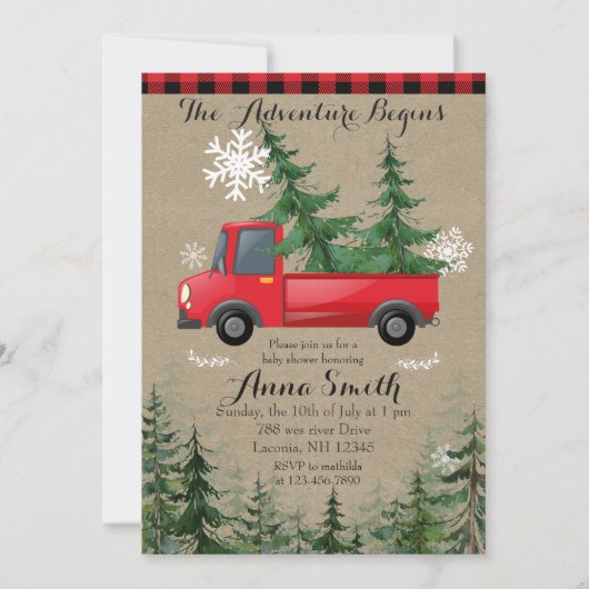 Rustic het avontuur begint de Uitnodiging van het (Voorkant)