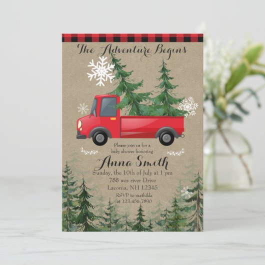 Rustic het avontuur begint de Uitnodiging van het (Staand voorkant)