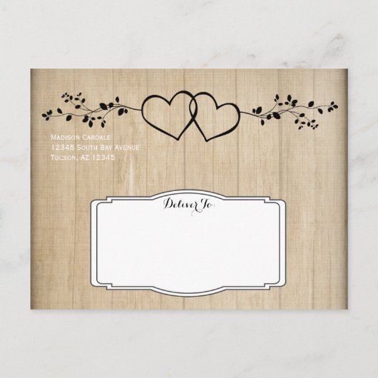 Rustic het Dubbele Hart sparen de Briefkaarten van (Achterkant)