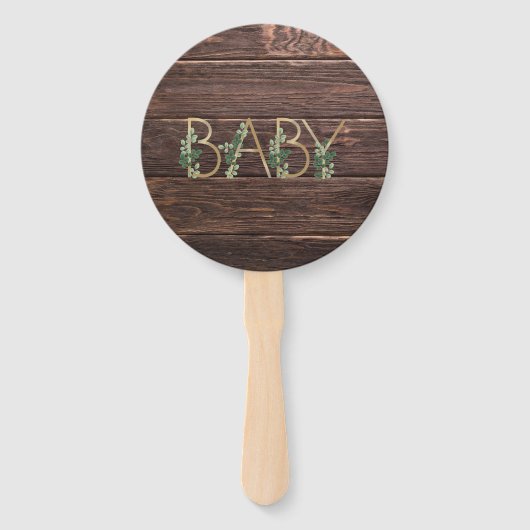 Rustic het is een Aangepast Baby shower van de Slo Handwaaier (Achterkant)