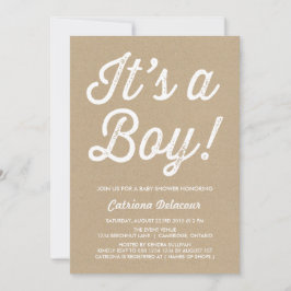 RUSTIC  | HET IS EEN INVITATIE VAN HET BABY SHOWER KAART