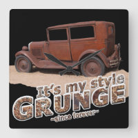 Rustic Het is mijn stijl GRUNGE Rusty Car Typograf