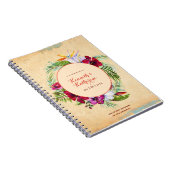 Rustic Hibiscus Tropical Wedding Guestbook Notitieboek (Rechterzijde)