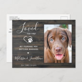 Rustic hield van haar eerste Verloving van de wedd Aankondigingskaart (Voorkant / Achterkant)