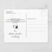 Rustic hield van haar eerste Verloving van de wedd Aankondigingskaart (Achterkant)