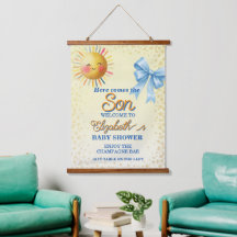Rustic Hier Komt de Zoon Jongens Baby Shower