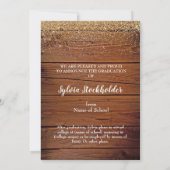 Rustic High School Graduation Announcement - photo Kaart (Achterkant)