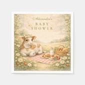Rustic Highland Cow Baby Shower Servet (Voorkant)