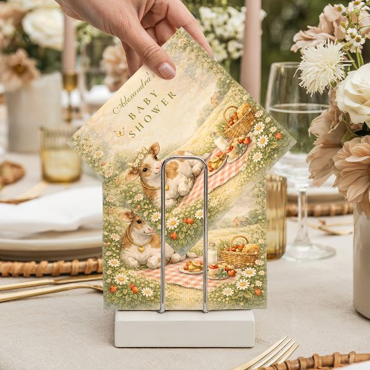 Rustic Highland Cow Baby Shower Servet