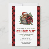 Rustic highland cow party invite holly and pine kaart (Voorkant)