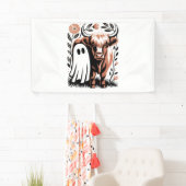Rustic Highland Koe Ghost Halloween Spandoek (Insitu)