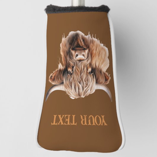 Rustic HIGHLANDER Golf Head Hoesje Golfheadcover (Draai 90)