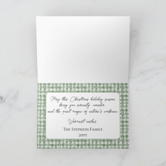 Rustic Highlands Mountain Scene Merry Christmas Feestdagen Kaart (Binnen)