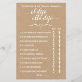 Rustic Hij zei dat ze tweetalige douche-wedstrijd  (Achterkant)