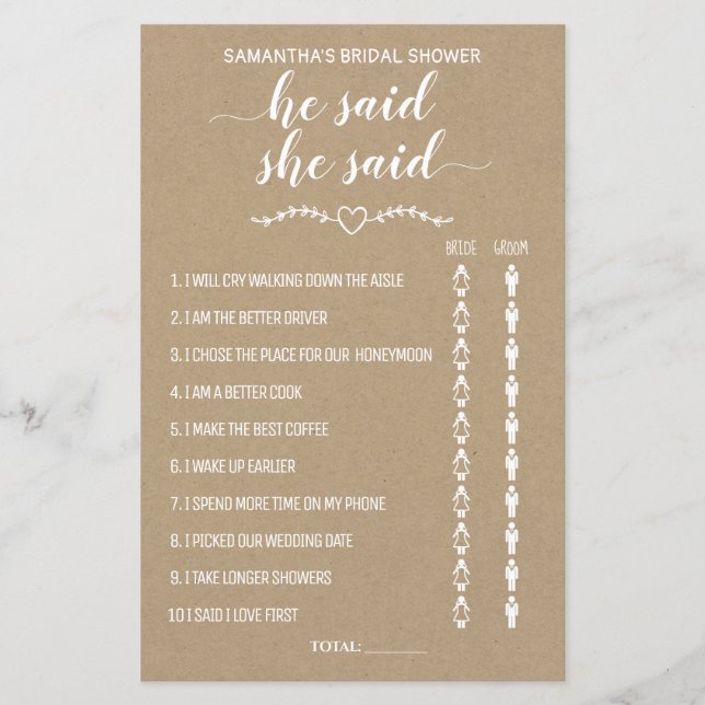 Rustic Hij zei dat ze tweetalige douche-wedstrijd  (Voorkant)