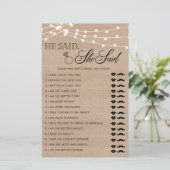 Rustic Hij zei dat ze vrijgezellenfeest spel zei (Staand voorkant)