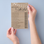 Rustic Hij zei dat ze vrijgezellenfeest spel zei Flyer (Hand)