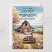 Rustic Hillbilly Countryside Huwelijksuitnodiging Kaart (Voorkant)