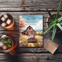 Rustic Hillbilly Countryside Huwelijksuitnodiging