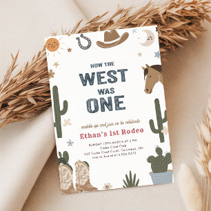 Rustic Hoe het Westen veroverd werd Cowboy 1e verj Kaart