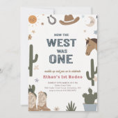 Rustic Hoe het Westen veroverd werd Cowboy 1e verj Kaart (Voorkant)