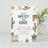Rustic Hoe het Westen veroverd werd Cowboy 1e verj Kaart (Staand voorkant)