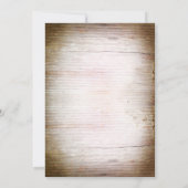 Rustic hoefijzer Wood Engagement Party Invitation Kaart (Achterkant)