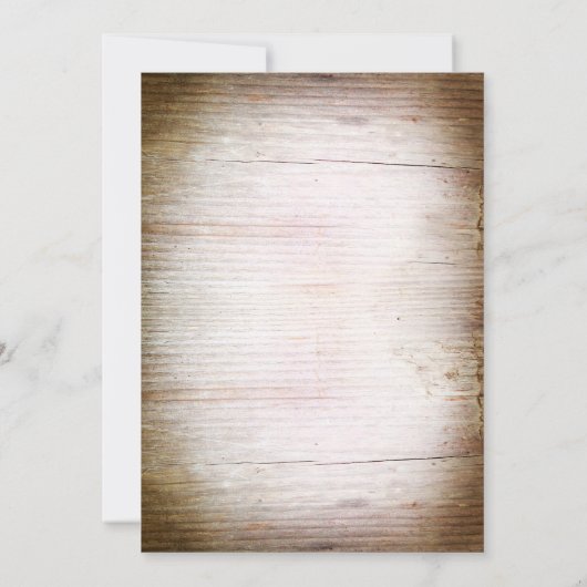 Rustic hoefijzer Wood Engagement Party Invitation Kaart (Achterkant)