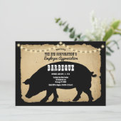 Rustic Hog Company Employee Appreciation BBQ Kaart (Staand voorkant)