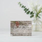 Rustic Holiday Bedrijfs Gepersonaliseerd Visitekaartje (Staand voorkant)
