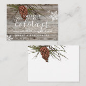 Rustic Holiday Bedrijfs Gepersonaliseerd Visitekaartje (Voorkant / Achterkant)