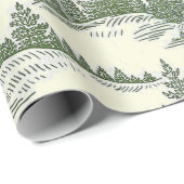 Rustic Holiday Eco-Friendly Tree Wrapping Paper Cadeaupapier (Rol Hoek)