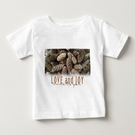 Rustic Holiday Love and Joy Pine Cone (Voorkant)