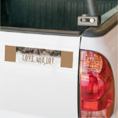 Rustic Holiday Love and Joy Pine Cone Bumpersticker (Op Truck)