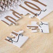 Rustic Holiday Love and Joy Pine Cone Legpuzzel (Zijkant)